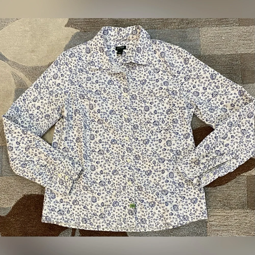 J. Crew Slim-fit Button Front in Blue China Rose Liberty® Fabric